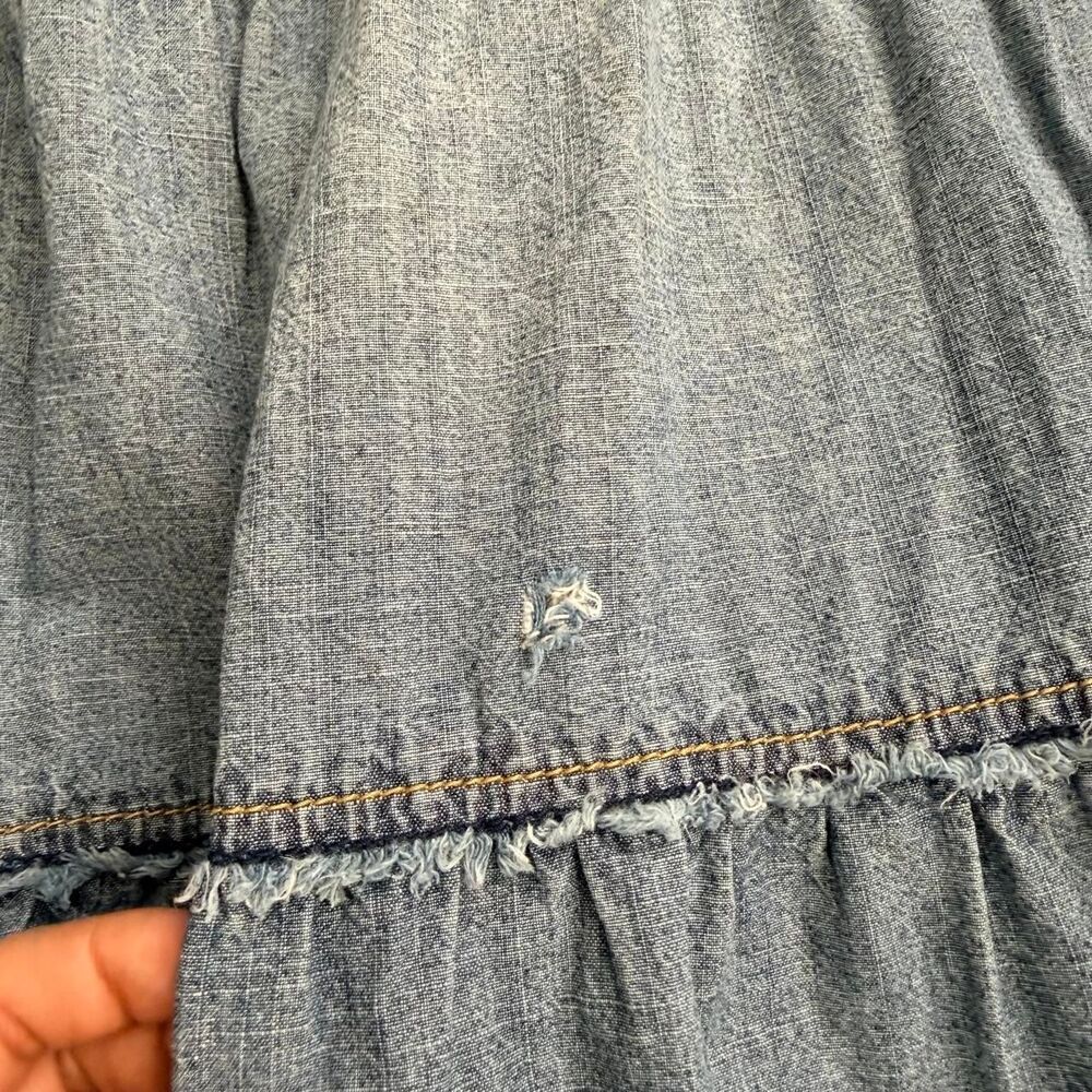 Y2K light blue denim maxi skirt - Picture 7 of 7